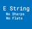 E String No Sharps Or Flats badge
