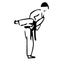 Karate Silhouette badge