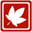 red leaf badge