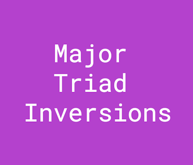 Major Triad Inversions badge